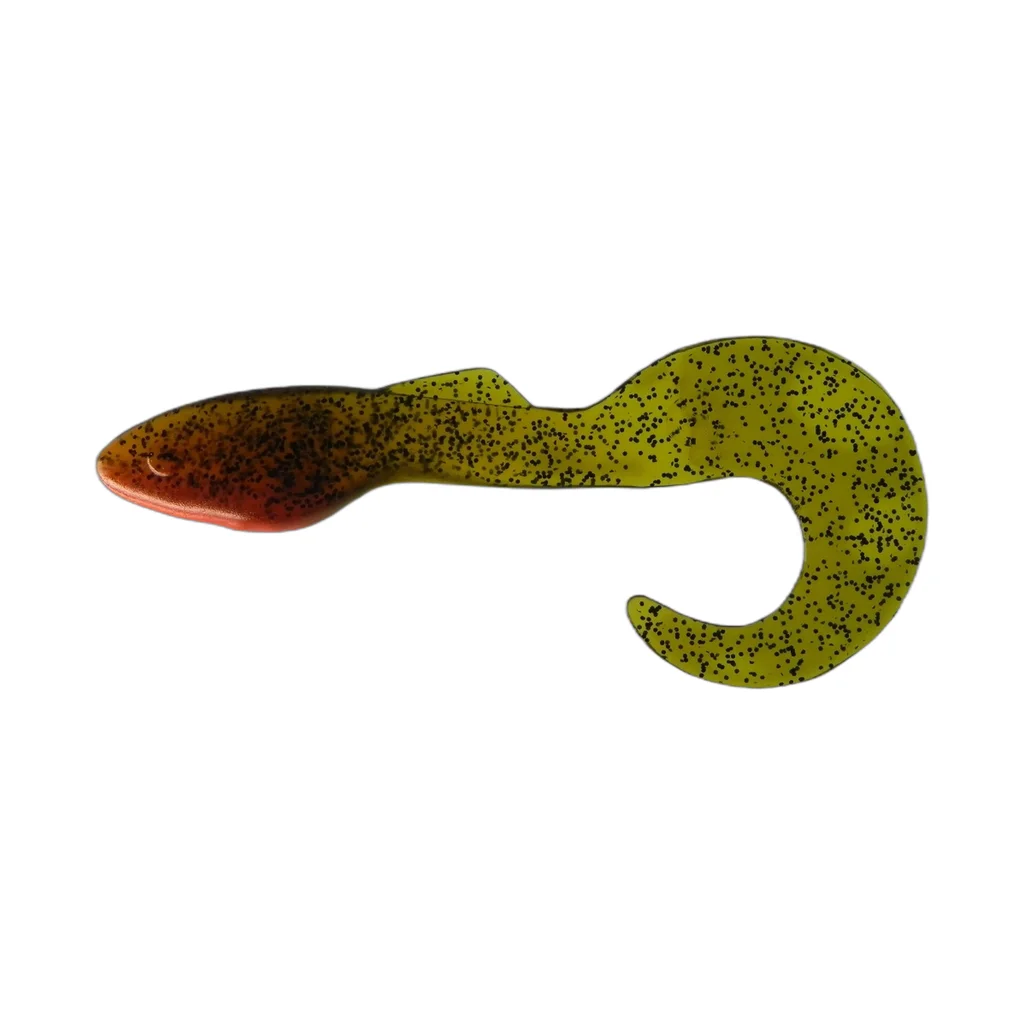 Shad Tail Black Red Fleck